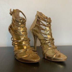 Metallic Gold Heels size 7